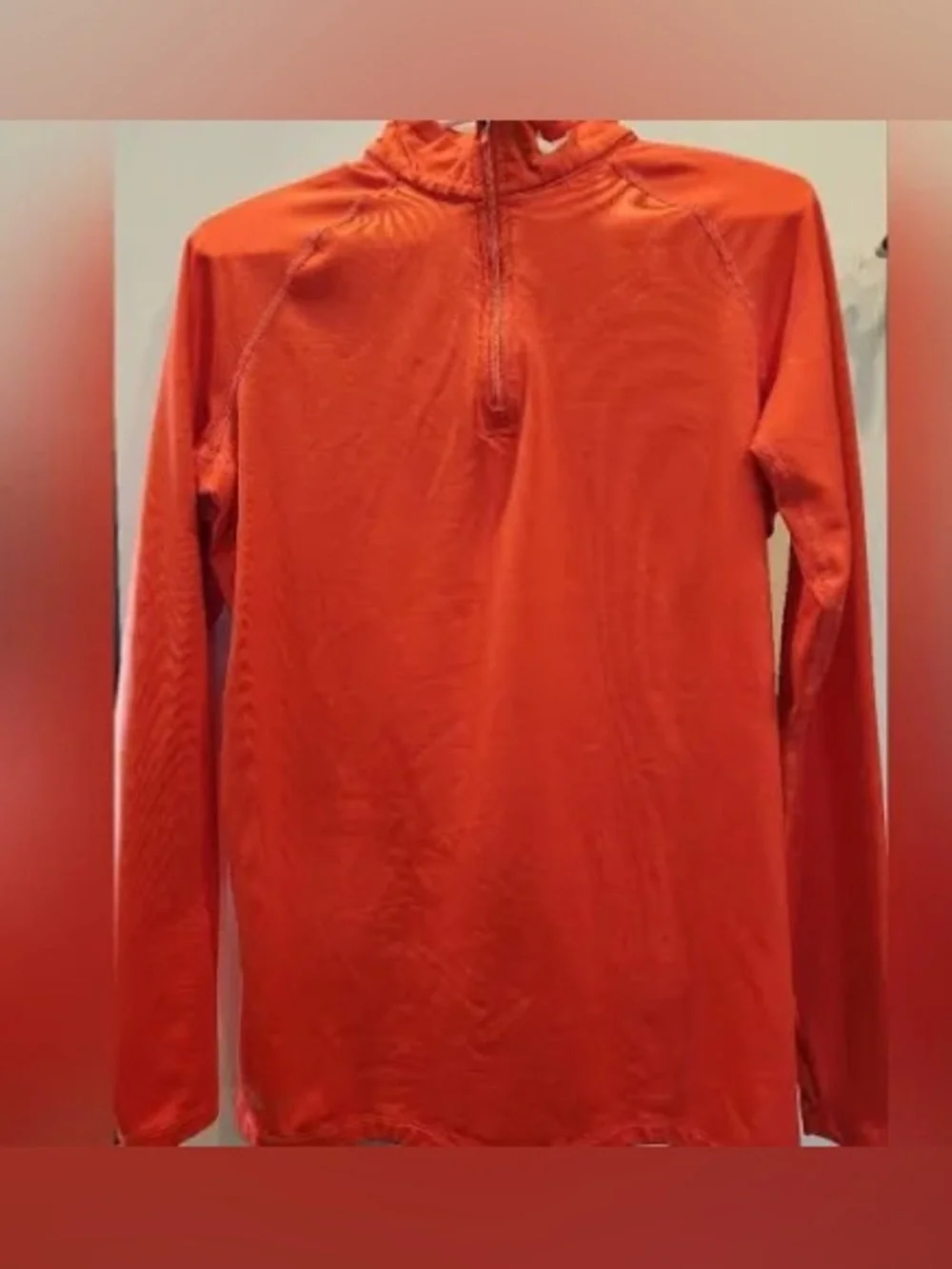 Nike Orange Long-Sleeve Half-Zip Top